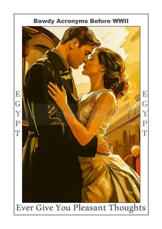 Bawdy Acronyms before WWII Paintings by Paul Duddell, Whispers & Strokes - Artist, Painter, and Photographer