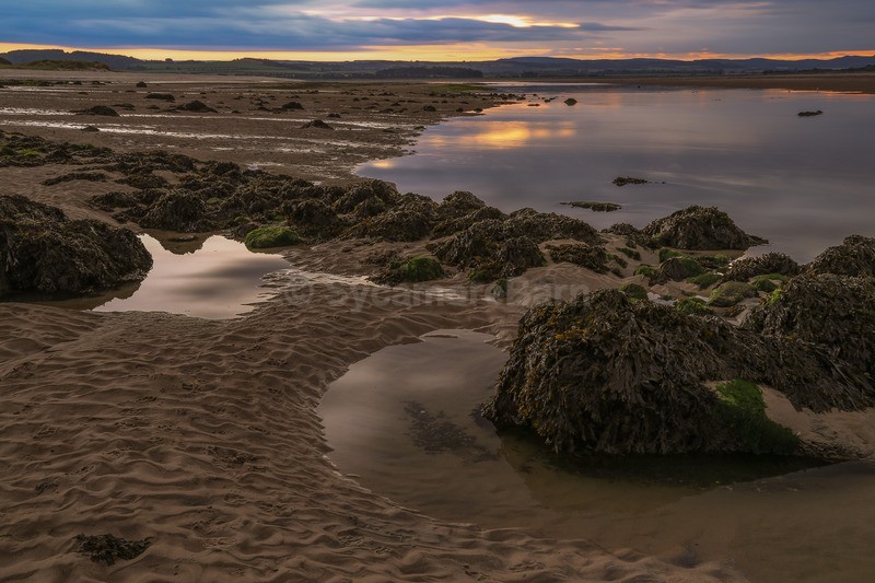 Sunset at Budle Bay, Northumberland - Seascape