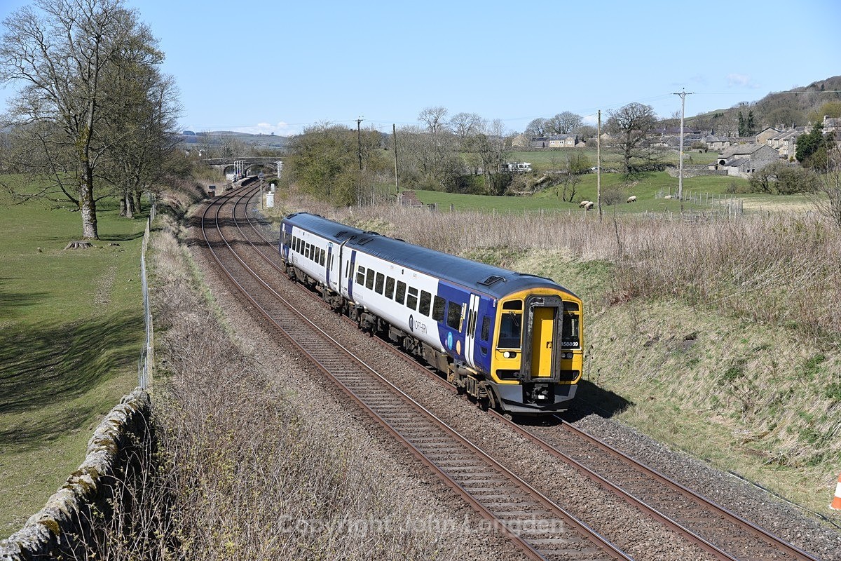 JL - 15.4.21 158869 10:49 Carlisle - Leeds, Long Preston - Around Long Preston