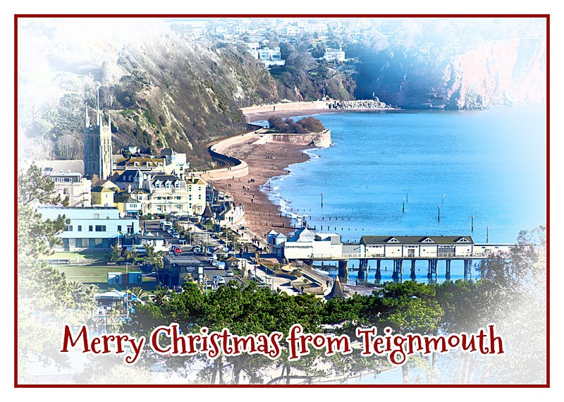 XM043 - Looking down on Teignmouth - XMAS CARDS Teignmouth and Shaldon