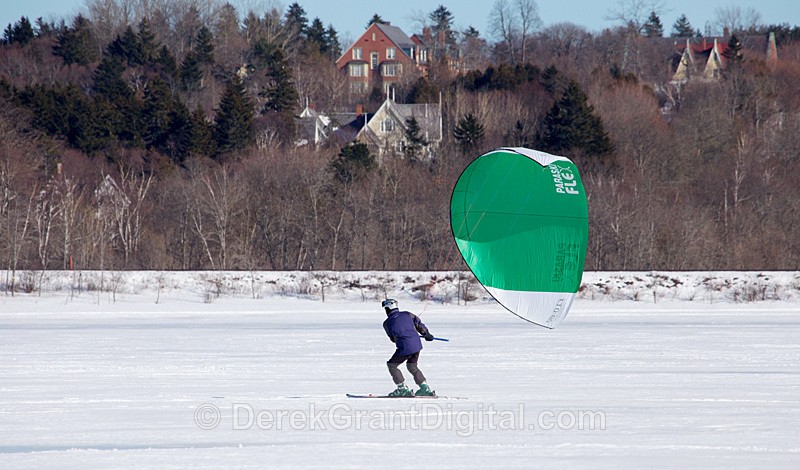 Snowkiting @ Rothesay, New Brunswick Canada - Sport & Recreation