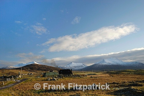 Township of Howmore, Island of South Uist in winter. - Island of South Uist in the Outer Hebrides
