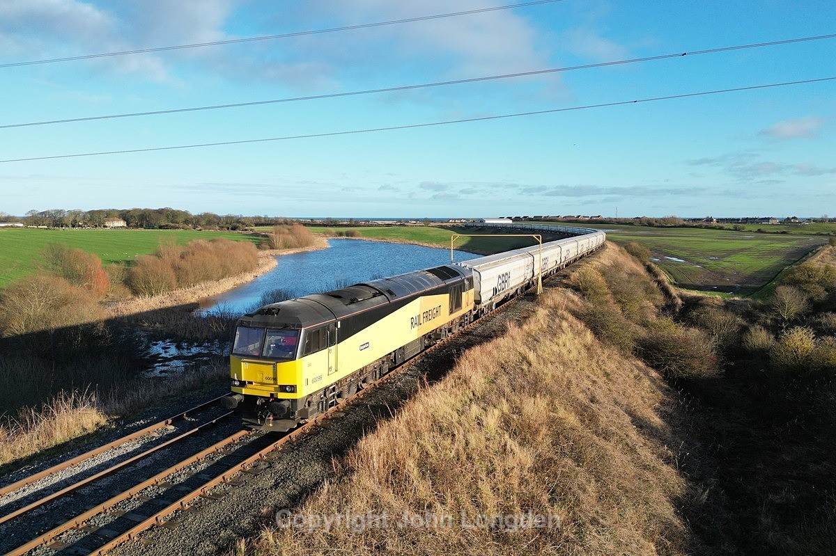 JL - 1.1.24 60096 6N87 Lynemouth PS - Tyne CT, Woodhorn - Blyth & Tyne (north to south)