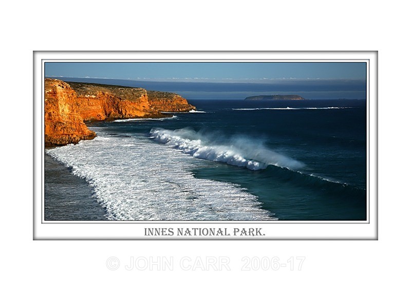 Beautiful Wall Art print with a Border, showing Surf Waves breaking over Ethel Beach, South Australia.