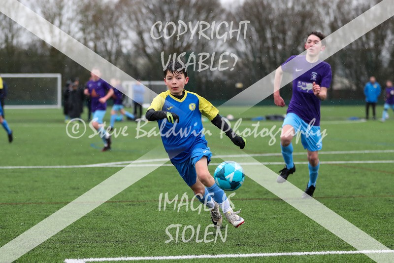 1DX20504 - 2026-02-15 FC Abbey Meads U13 Purple V Royal Wootton Bassett Town Youth U13 Yellow