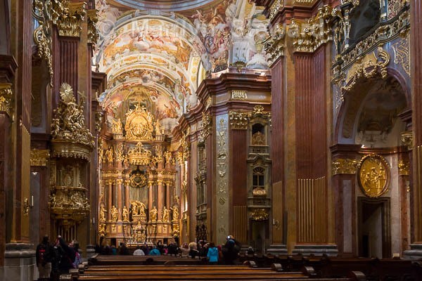Melk Abbey chapel - Budapest to Amsterdam