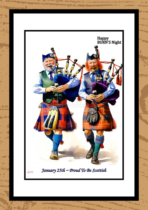 Burn's Night Watercolour Paintings - Heritage & Hearth by Artist Paul Duddell