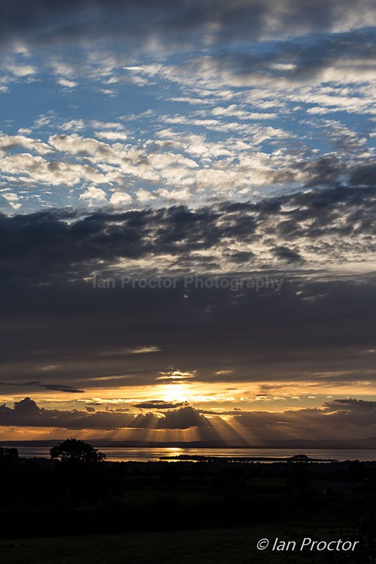 Skyscape at sunset over Lough Neagh - Summer