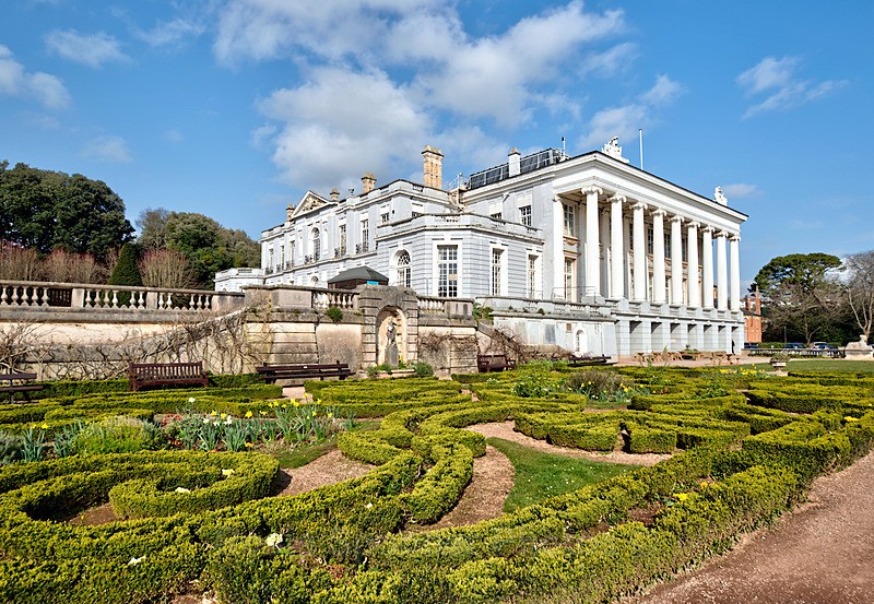 DE07 Oldway Mansion and the dwarf box hedge - Greetings Cards Torquay (Separate galleries for Cockington plus Meadfoot and Ansteys)