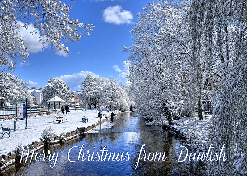 XM060 NEW 2026 - Xmas - Snowy Dawlish 2 - Xmas Cards Dawlish