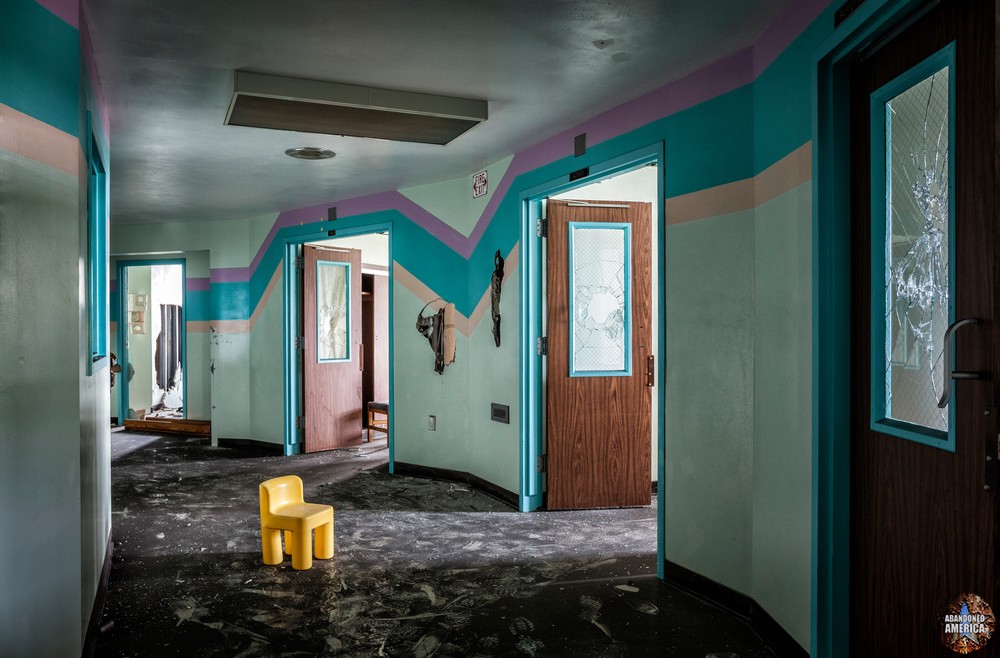 An abandoned pediatric ward in the Monsour Medical Center in Jeannette, PA