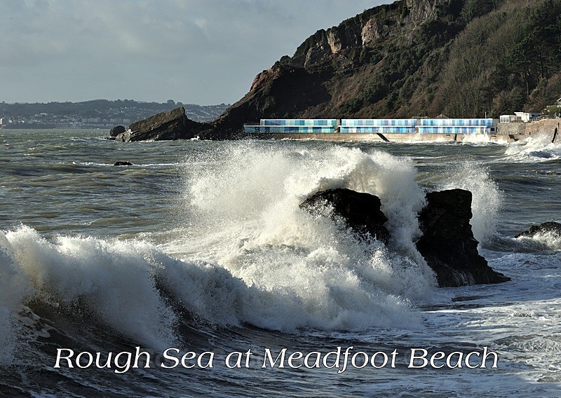 RSP061 - Rough seas Meadfoot - Meadfoot Beach Postcards