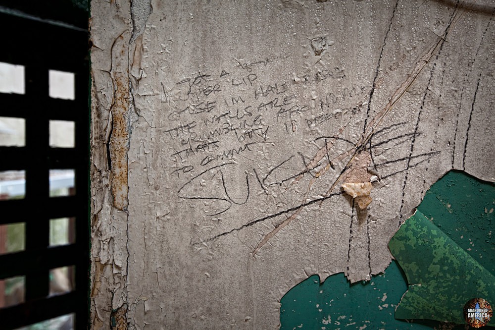 Cell writing, Holmesburg Prison, Philadelphia PA | Abandoned America by Matthew Christopher