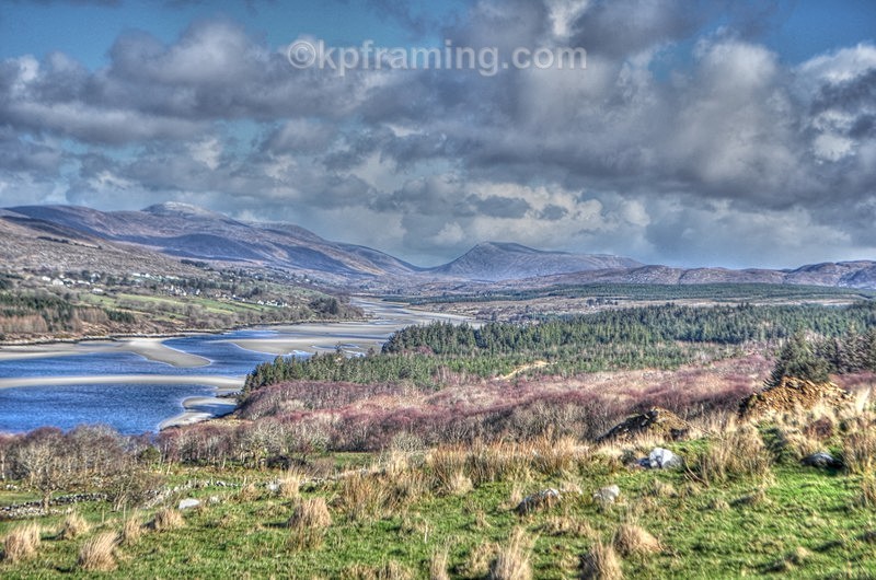 The Gweebarra Bay and gleandown far off - villages , piers, light houses, donegal beaches ,