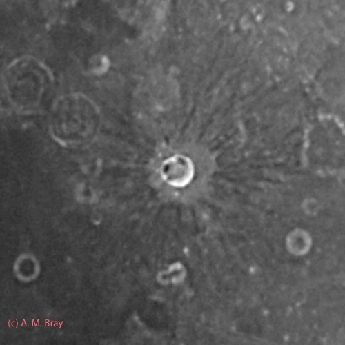 Dionysius ray crater