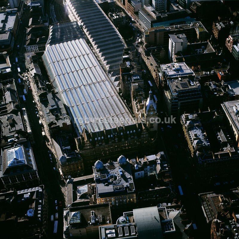 aerial pictures of Scottish cities towns tourist attractions of Glasgow railway city in Scotland