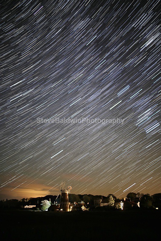 Star Trail over Cley Windmill:28H - Heaven: British Isles