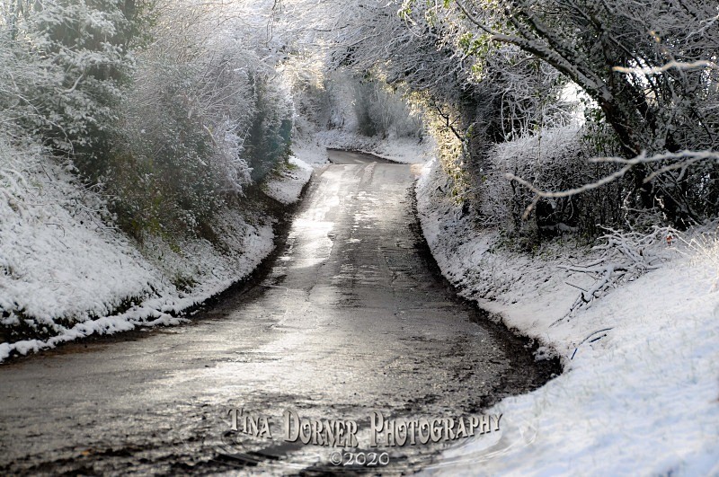 Snow in Lane, Ruardean, Winter Landscape portfolio by Tina Dorner Photography,  Forest of Dean and Wye Valley, Gloucestershire