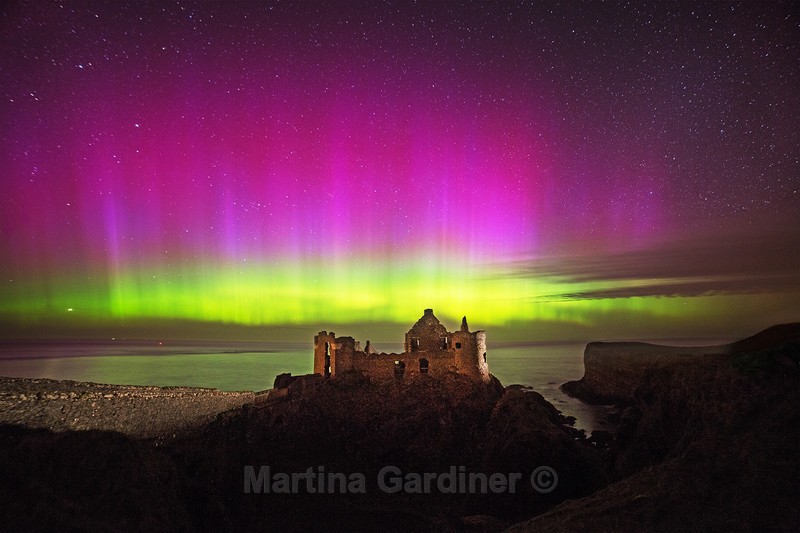Dunluce Castle Aurora - Ireland by Night