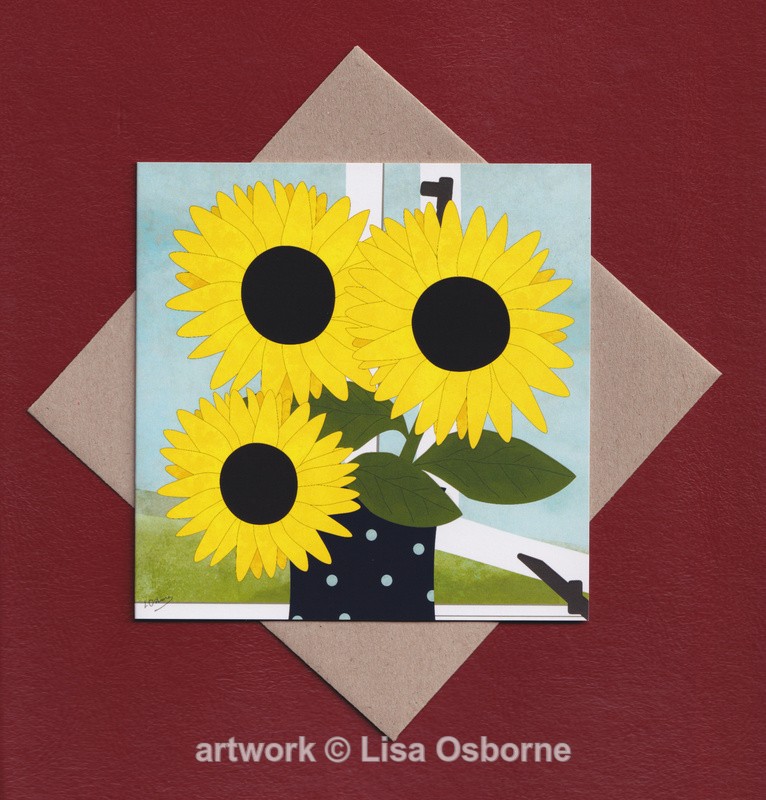 Sunflowers greetings card - Cards