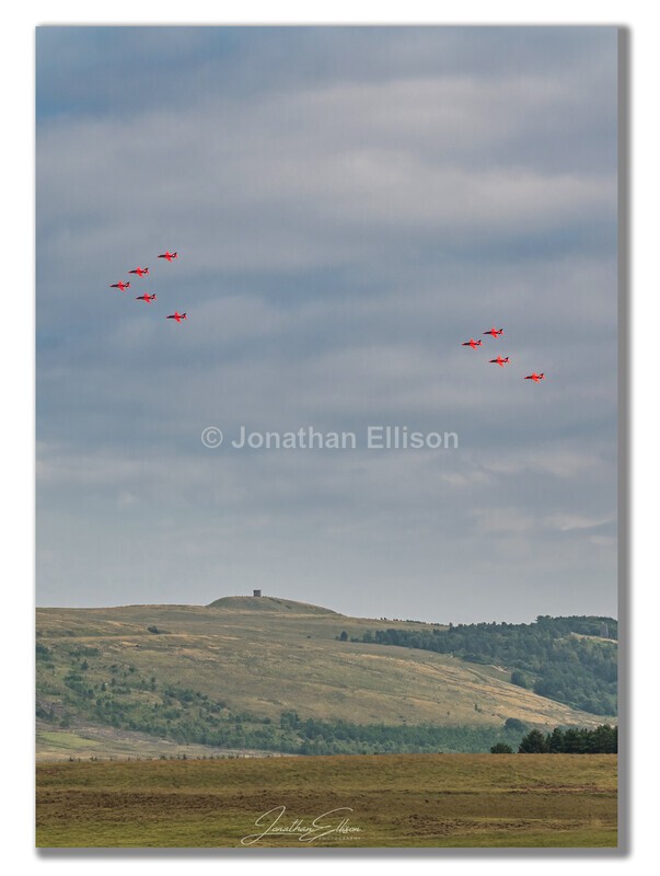 Red Arrows Over Rivington Pike - Rivington And Surrounding Areas