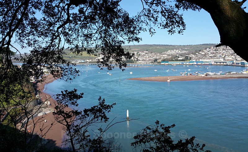 TS38 -Early morning on the coast path at Shaldon - Greetings Cards Teignmouth and Shaldon