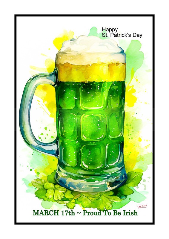 Festive Heartbeat, St Patrick's Day Paintings by Paul Duddell, Whispers & Strokes - Artist, Painter, and Photographer