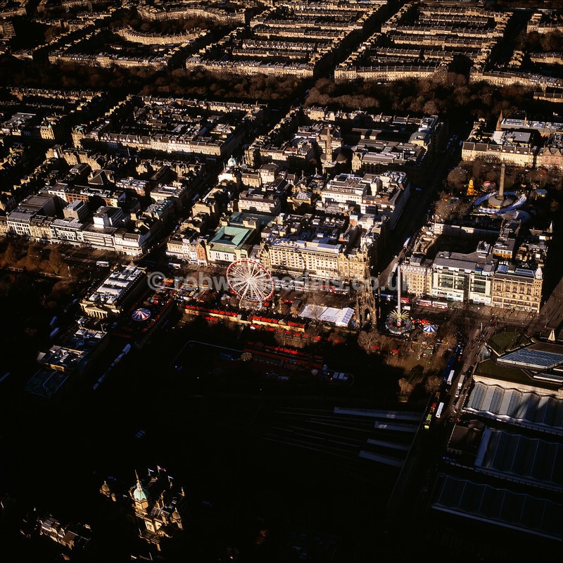 aerial pictures of Scottish cities towns tourist attractions capital of Scotland