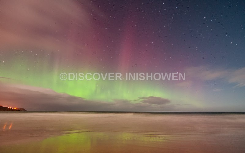 Culdaff beach - Aurora Borealis (Northern Lights)