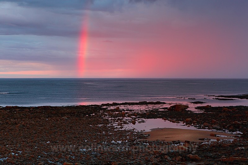 Sunset Rainbow, Cresswell, Northumberland     ref 0029 - Northumberland