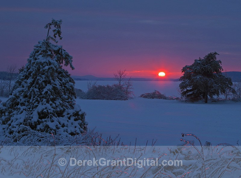 Frosted Landscape - Sunset/Moonrise