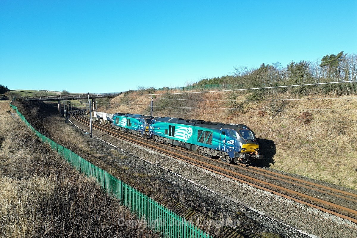 JL - 15.3.25 68009 68008 6Z53 Crewe Coal Sdgs - Sellafield, Beckfoot - Latest shots