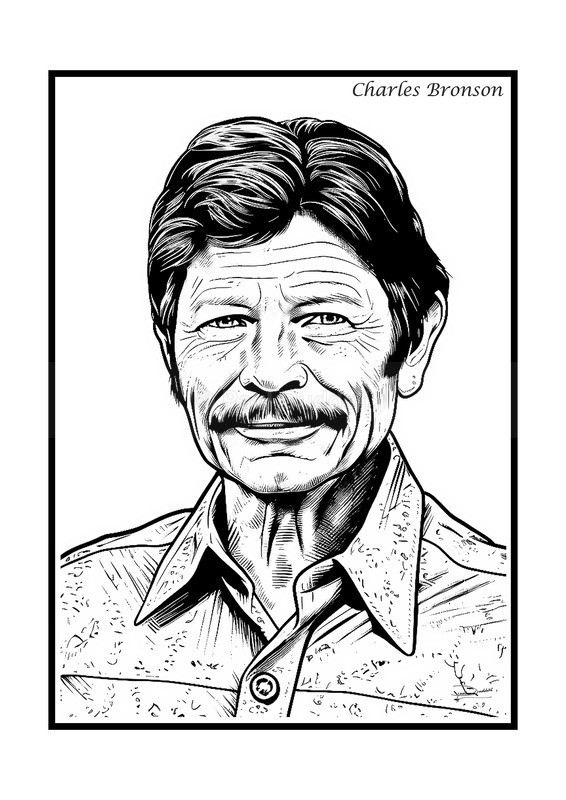 Charles Bronson Film Movie Poster Fine Art Print by Paul Duddell-Whispers & Strokes