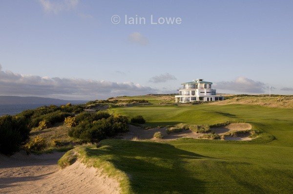 Castle Stuart 9th Approach  Clubhouse - Castle Stuart Golf Links