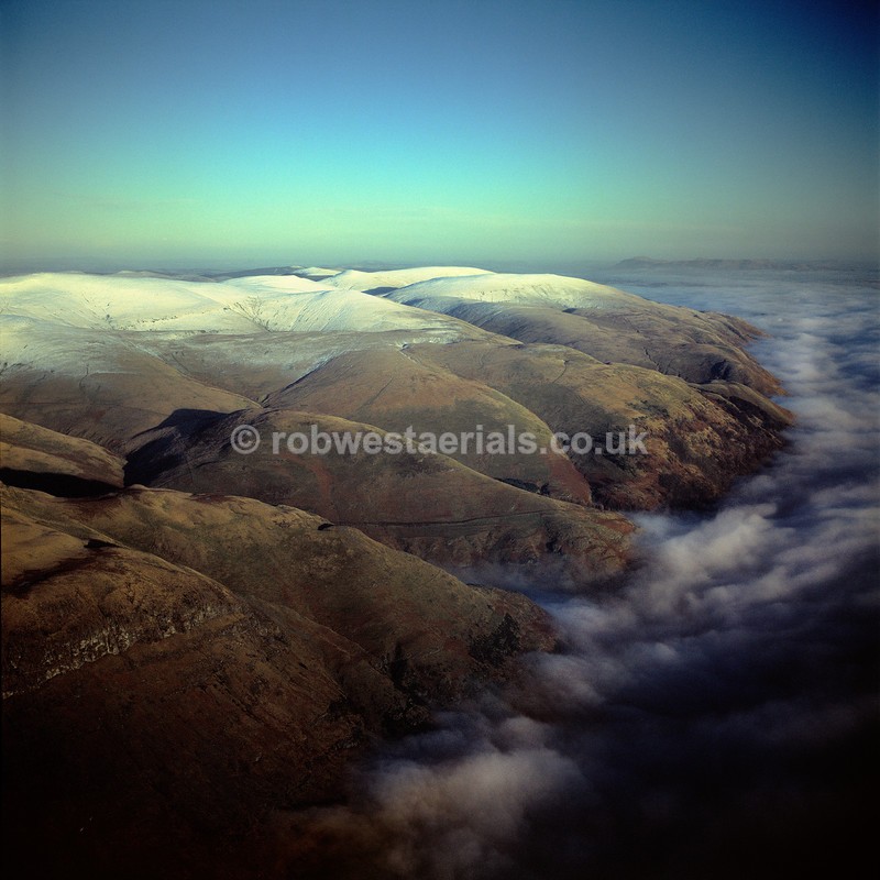 Ochil Hills from above Alva village in Scotland