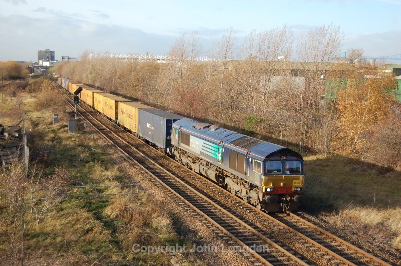 30.11.11 - 66428, 4E46 Ditton - Tees Dock, Cargo Fleet, Teesside - Teesside (west to east)