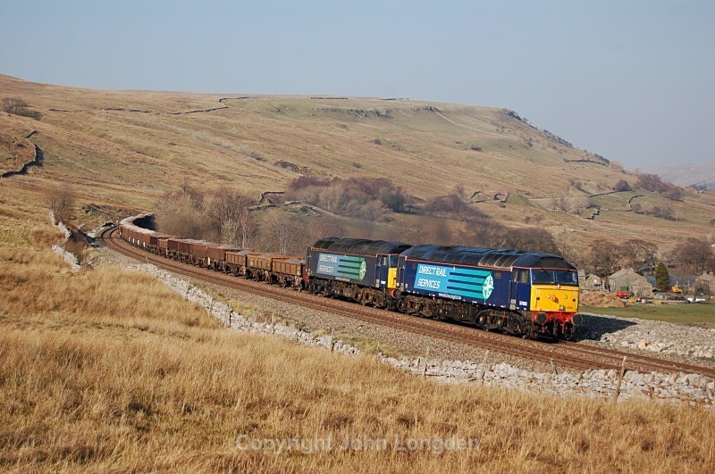 12.3.14 - 57003 & 57007 6K05 Carlisle - Crewe, Ais Gill - Ais Gill - Sunny Brow