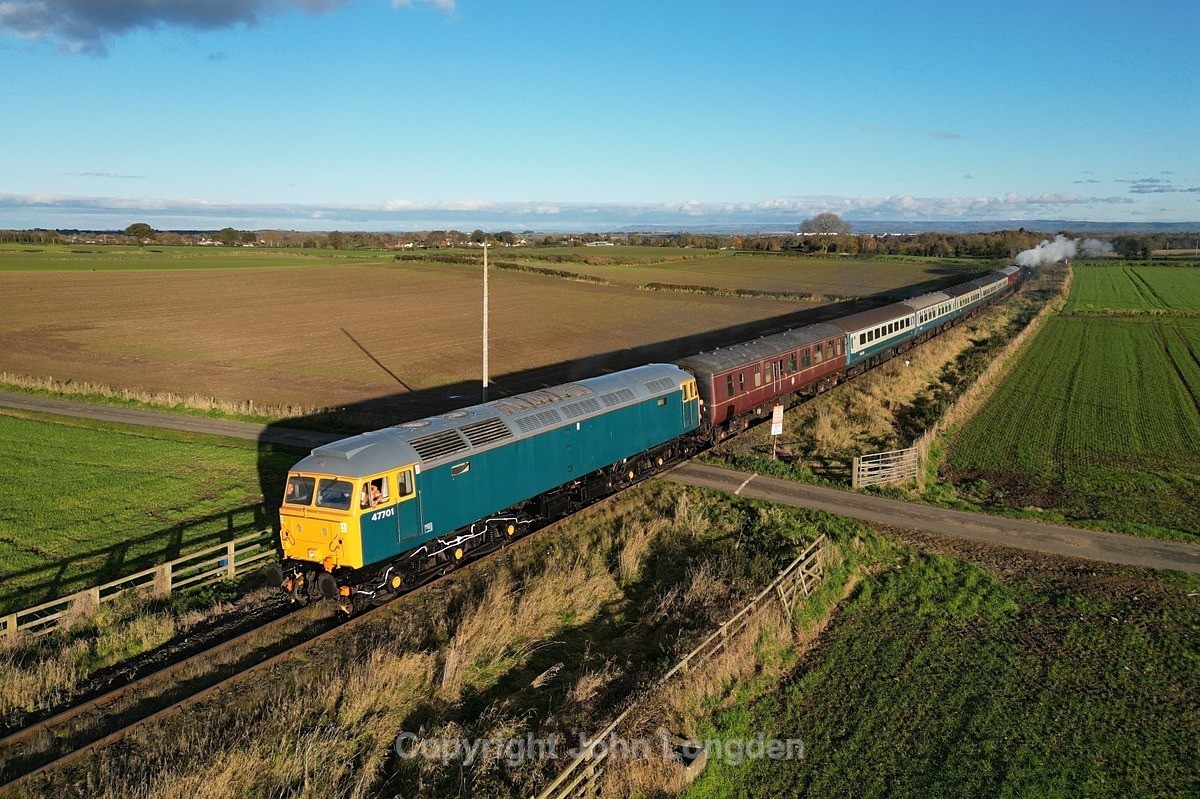 JL - 11.11.23 47701 14:15 Leeming Bar - Constable Burton, Crakehall - The wonderful Wensleydale Railway