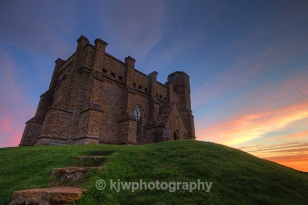 jurassic, landscape, sun, sunset, dorset, abbotsbury, st, saint, catherines, catherine's, chapel,photo, photograph, kjwphotography