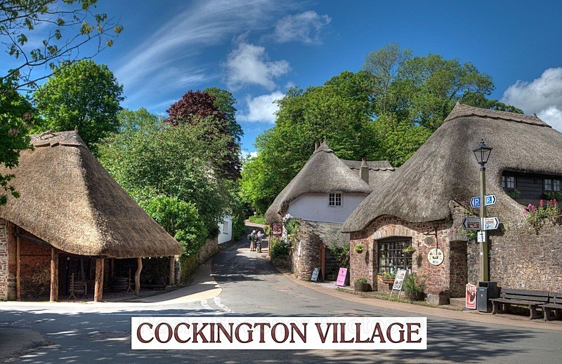 No stock Cockington postcard - Torbay Postcards