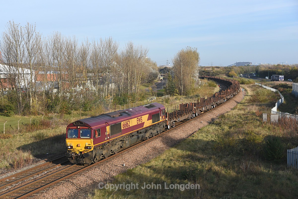 JL - 6.11.17 66162 6D11 Lackenby  - Scunthorpe, Cargo Fleet - Teesside (west to east)