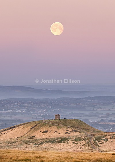 Rivington Pike Full Moon - Rivington And Surrounding Areas