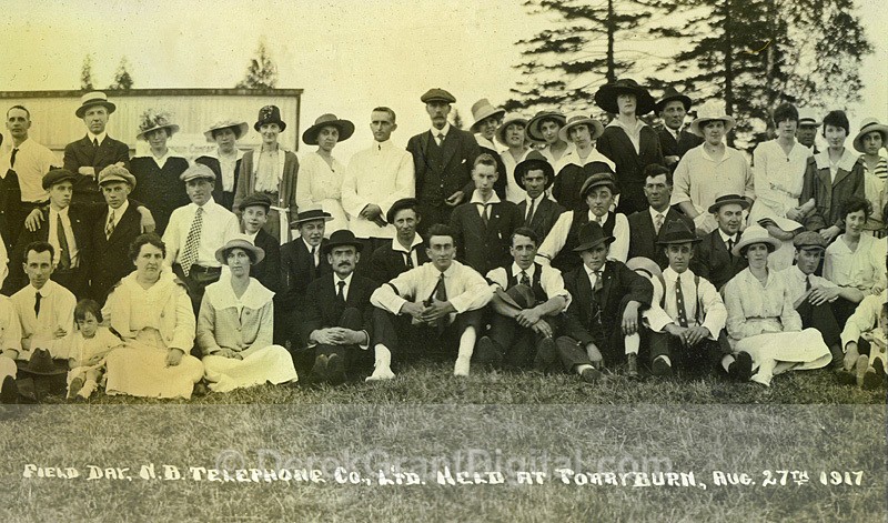 NB Telephone Company Ltd Annual Picnic Day 1917 Torryburn - Historic New Brunswick