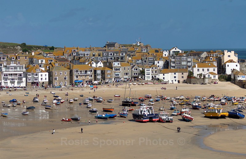 CW08 - St Ives Town Beach - Greetings Cards - Cornwall  and Devon Misc