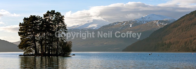 Ben Lawers & Meall Garbh across Loch Tay, Perth & Kinross2 - Panoramic format