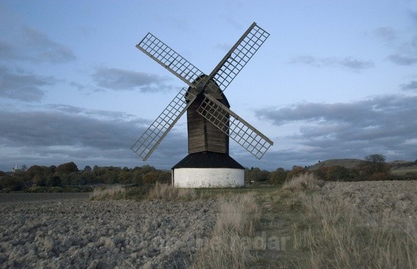 Pitstone in Evening Light - Windmills