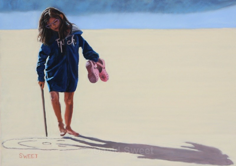 Purple shades pink Crocs - Paintings