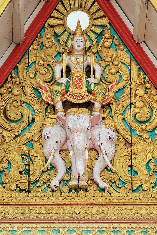 Decorative Carving at Wat Kandal, Battambang, Cambodia - Cambodia