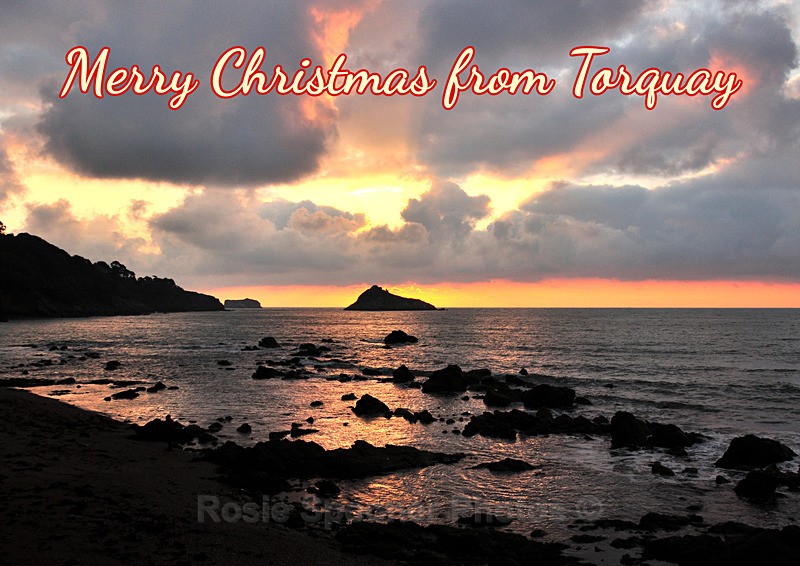 1 left TQ207 Torquay - Sunrise - XMAS CARDS Torquay St Marychurch, Babbacombe and Cockington