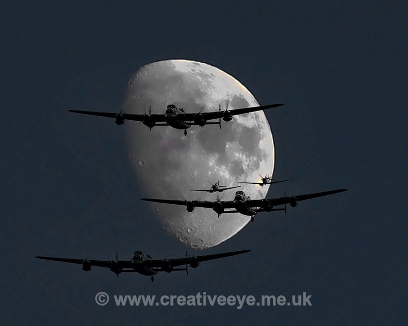 No.0057 'Bomber's moon escort' - Aviation